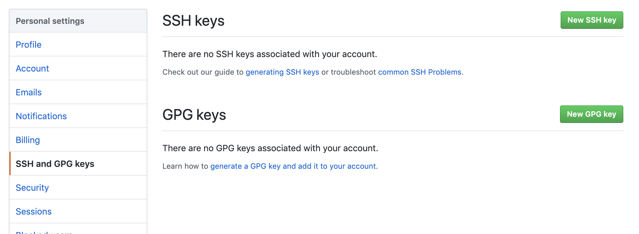 New SSH key