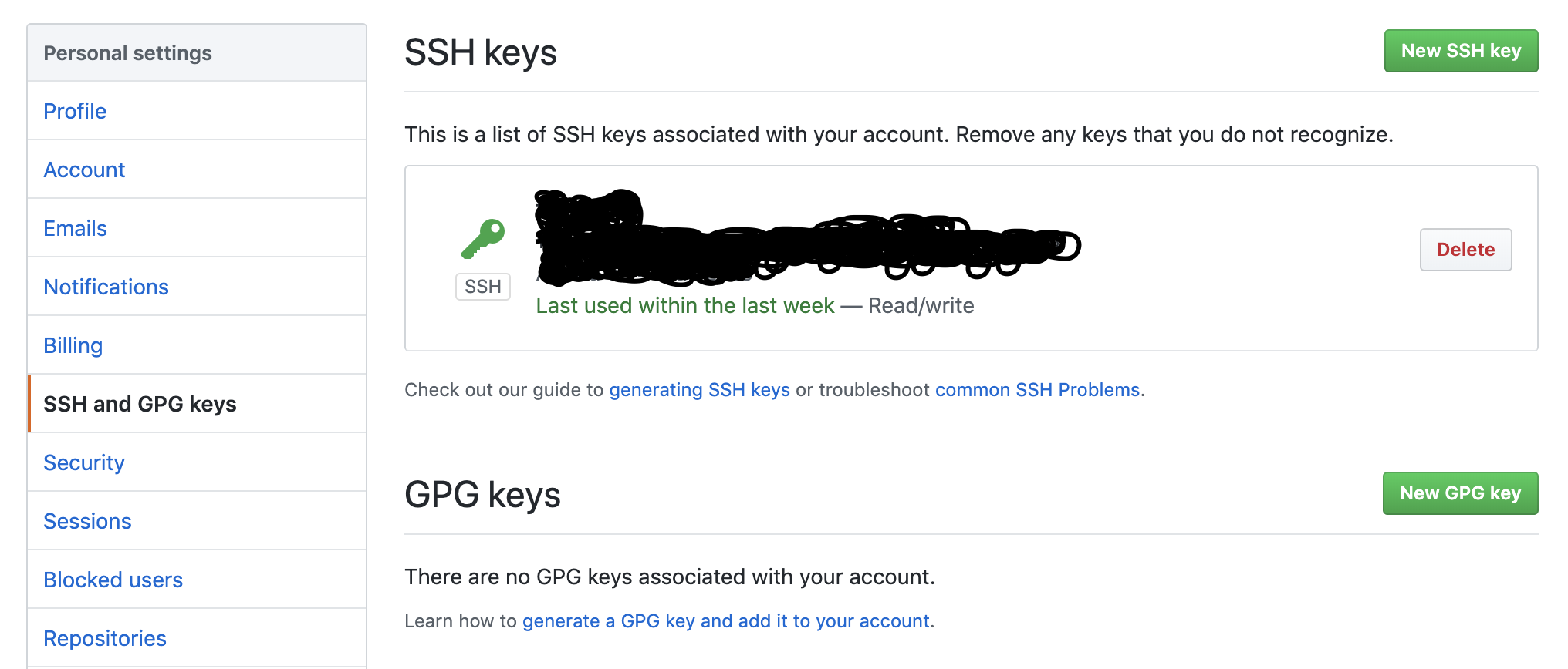 Added SSH key