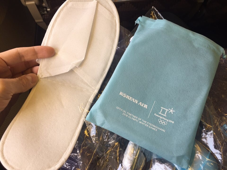 Slippers pouch from airline