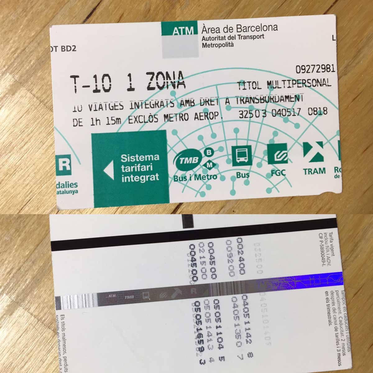 Spain Barcelona T10 Ticket